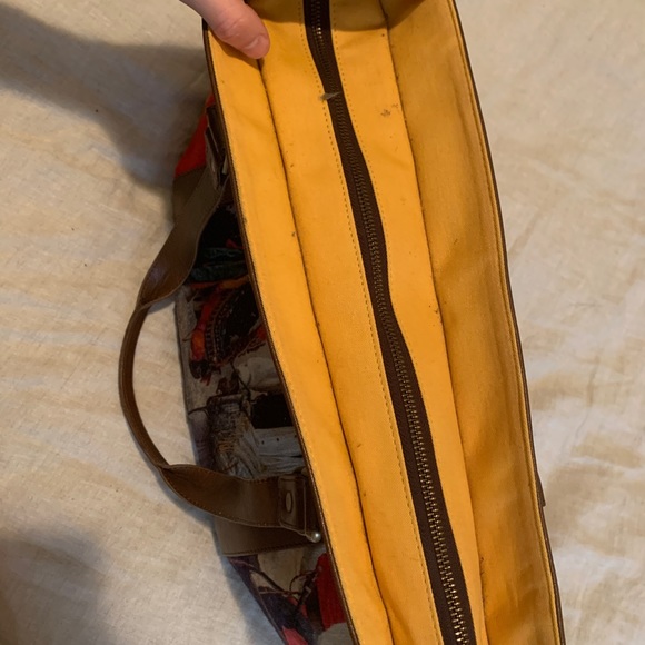 India photography tote bag with brown leather accents - Picture 15 of 16